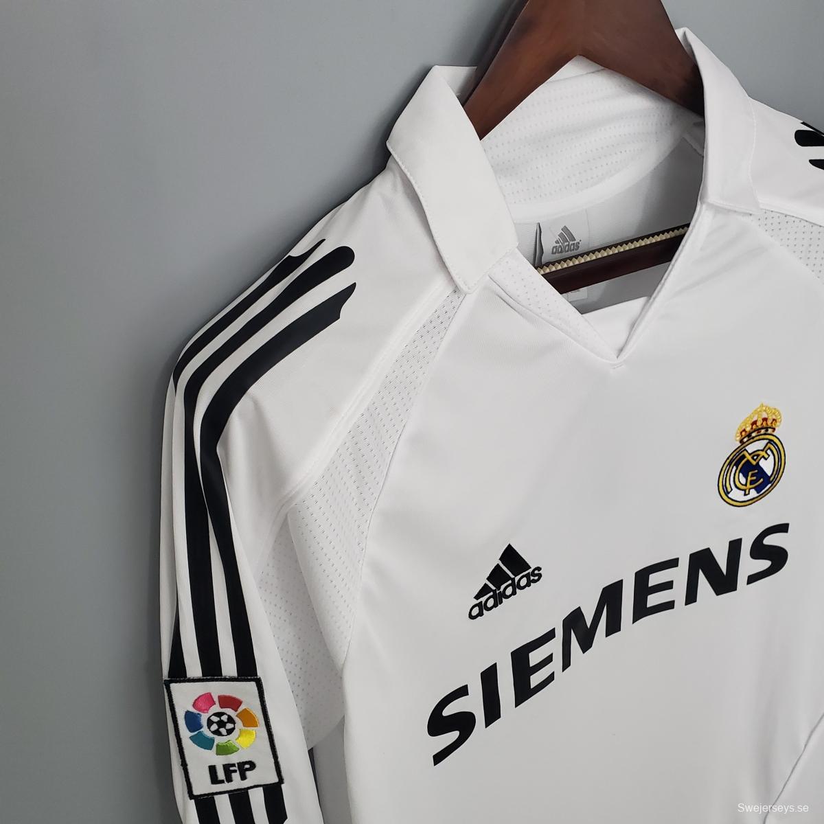 Retro long sleeve Real Madrid 05/06 home Soccer Jersey