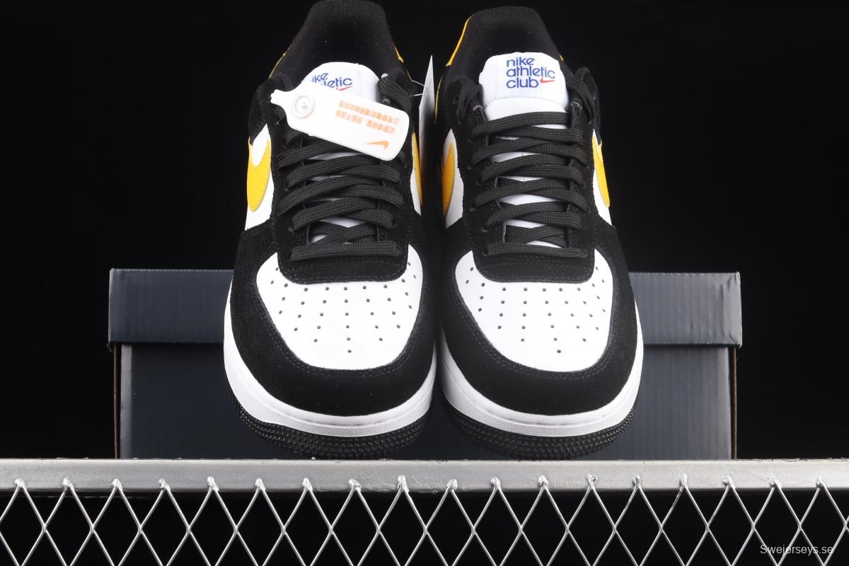 NIKE Air Force 1x 07 Low black, white, yellow hook low top casual board shoes DH7568-002