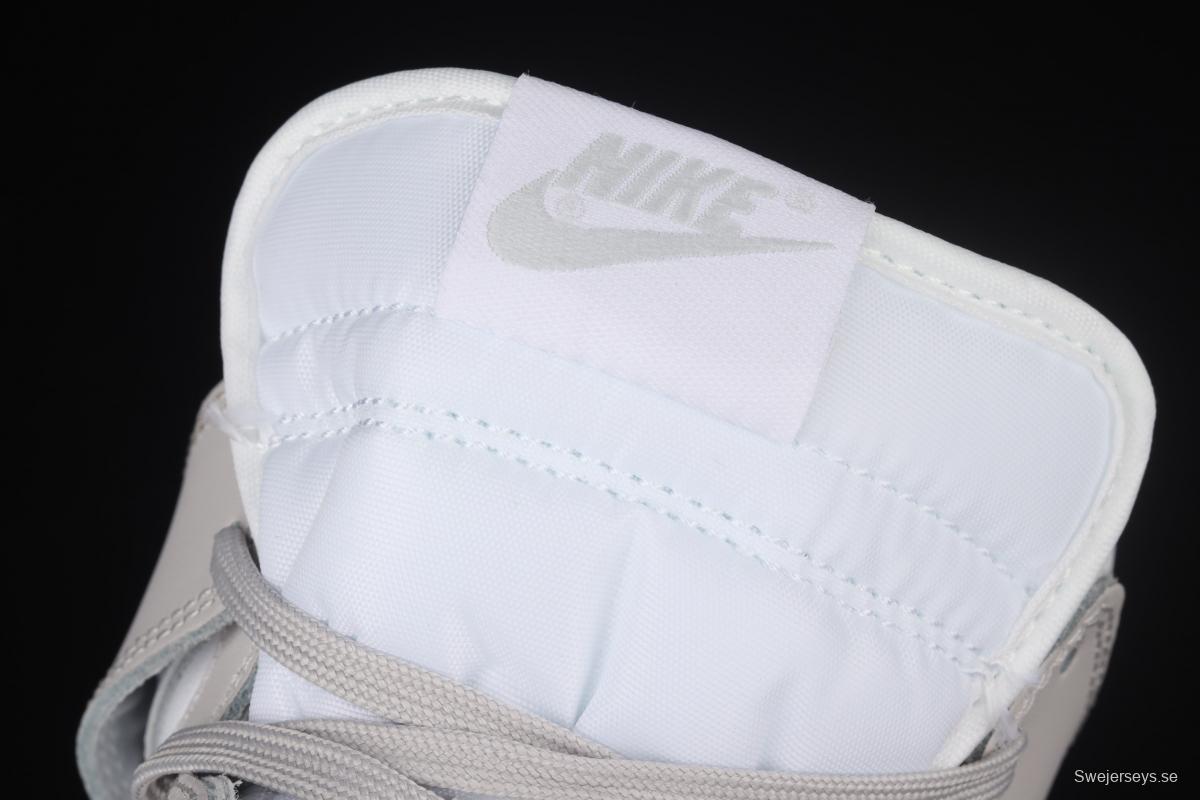 NIKE SB DUNK High white gray SB rebound high upper board shoes DD1399-100