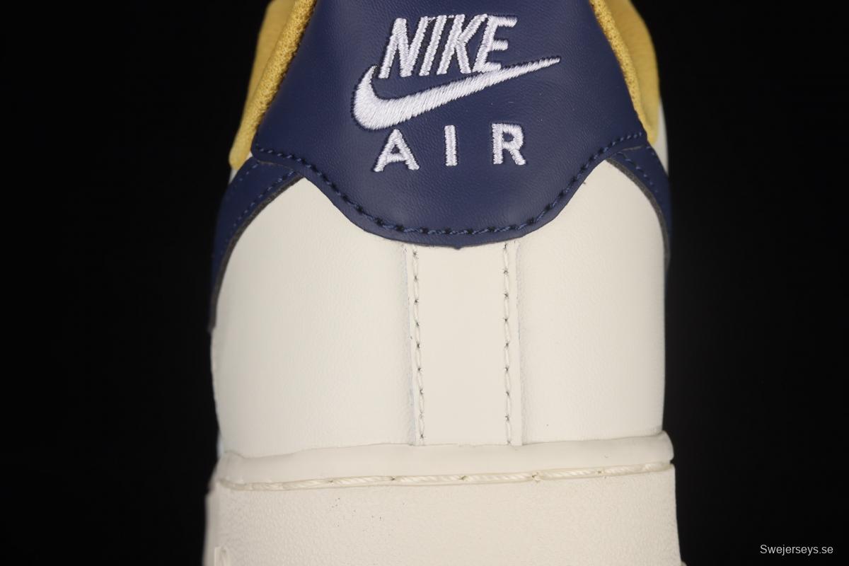 NIKE Air Force 1x07 Low white, yellow and black hook low-top casual board shoes AQ2288-111,