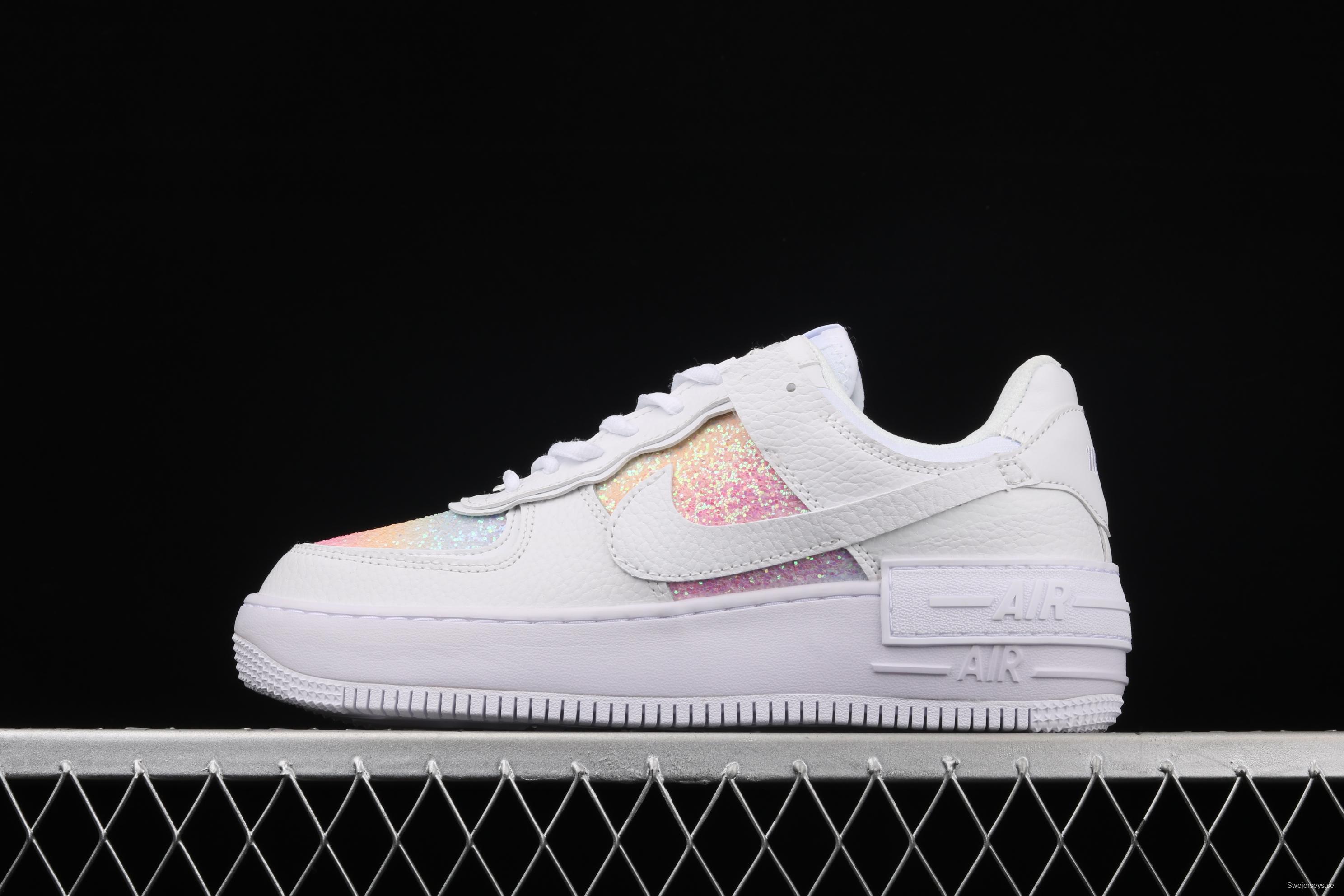 NIKE Air Force 1 ShAdidasow light weight heightened low-top board shoes CI0919-110,