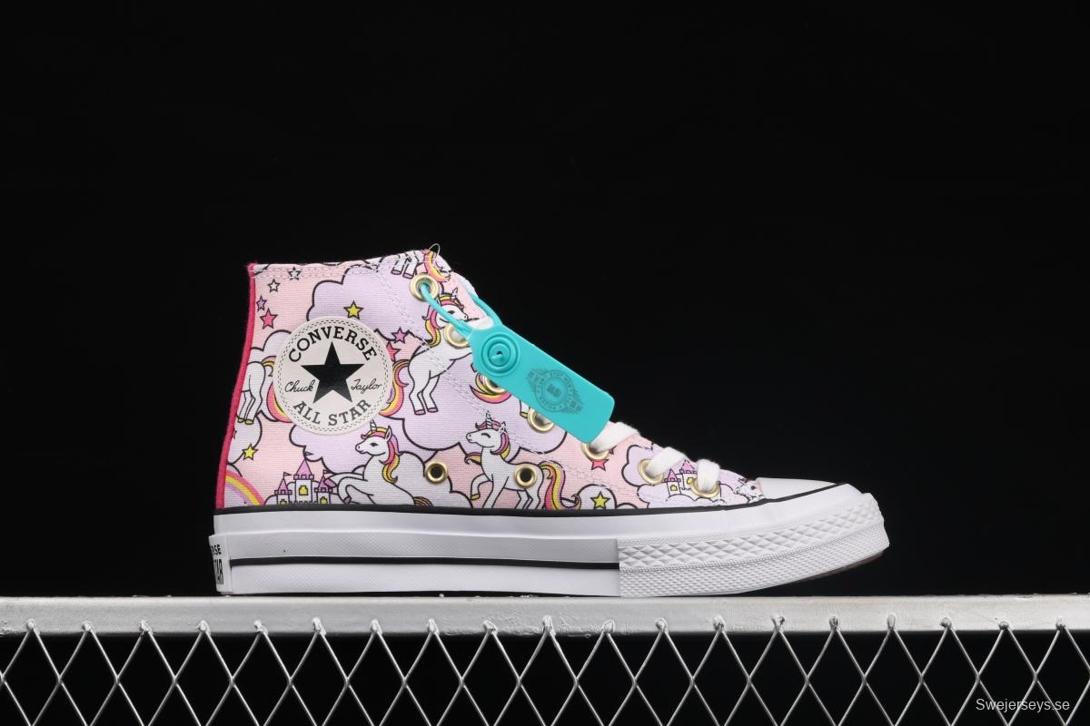 Converse All Star Ma Baoli co-signed cartoon printed high-top casual canvas shoes 669107C