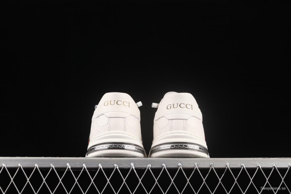 Gucci Screener GG High-Top Sneaker double G embossed leisure shoes series leisure board shoes 02JPO60166