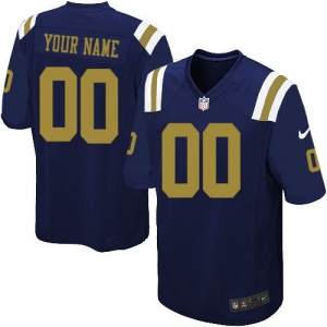 Men's Customized Navy Blue Alternate Limited Team Jersey