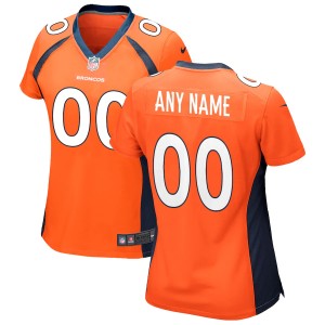 Women's Customized Orange Team Color Game Team Jersey