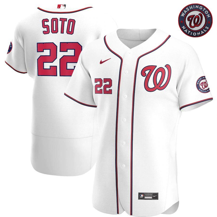 Men's Juan Soto White Home 2020 Authentic Player Team Jersey