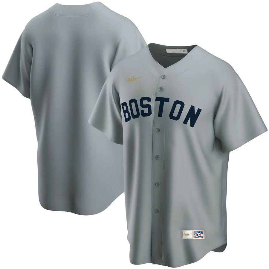 Men's Gray Road Cooperstown Collection Team Jersey