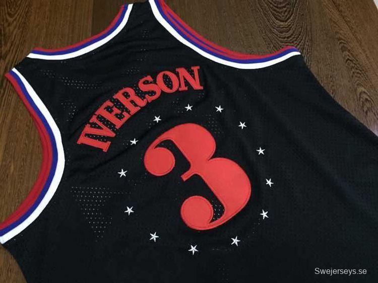 Men's Allen Iverson Black Retro Classic Team Jersey