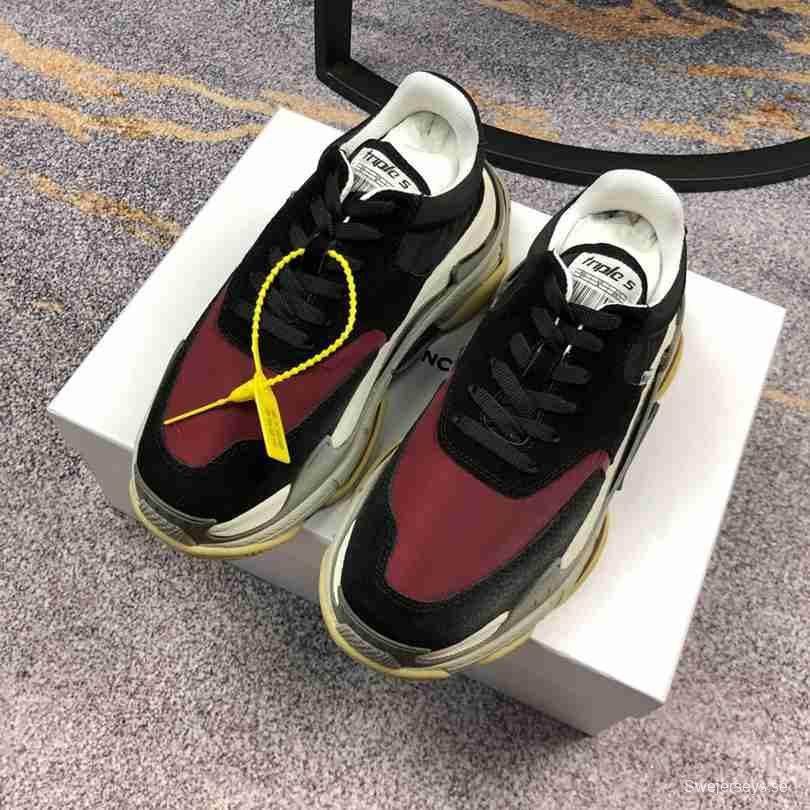 Men Balenciaga Triple-S 2 Yellow Black/Wine Sneaker