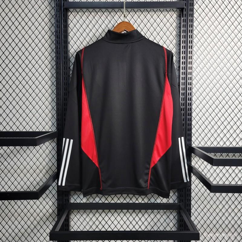 23-24 Sao Paulo Black Red Full Zipper Training Jacket