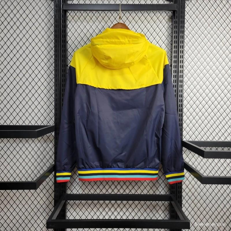 2024 Brazil Navy/Yellow Windbreaker