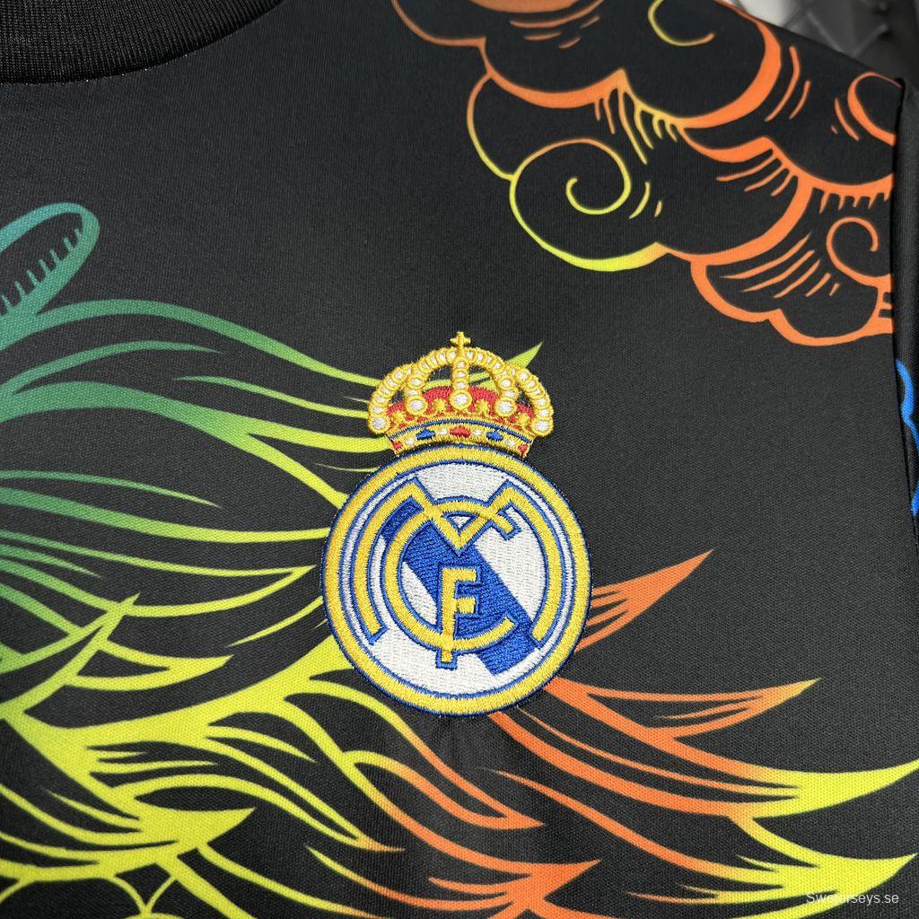 24/25 Real Madrid Black Multi-Color Dragon Special Jersey