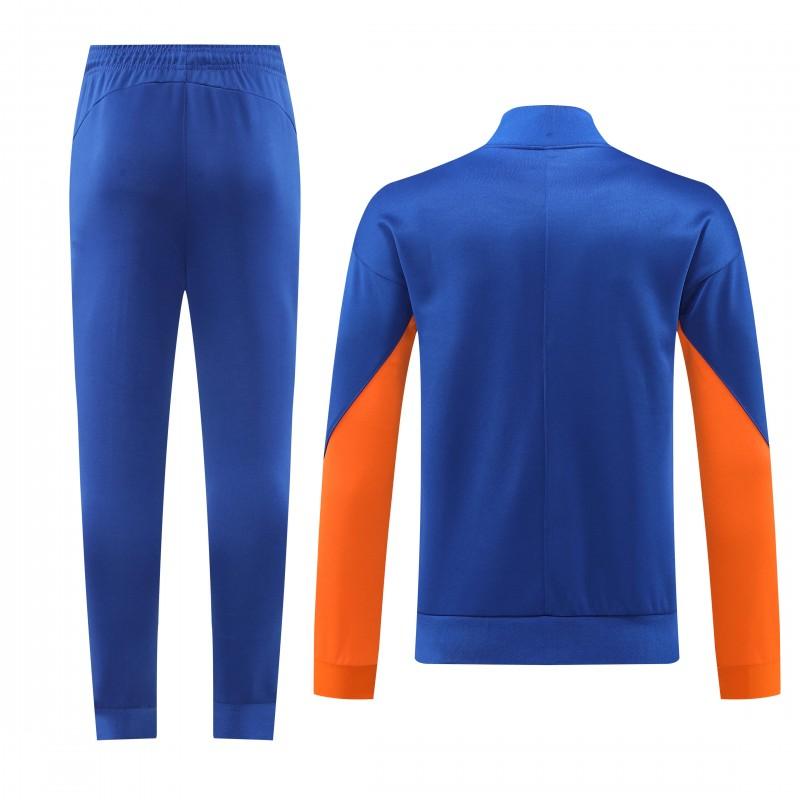 2024 Netherlands Blue Full Zipper Jacket +Long Pants