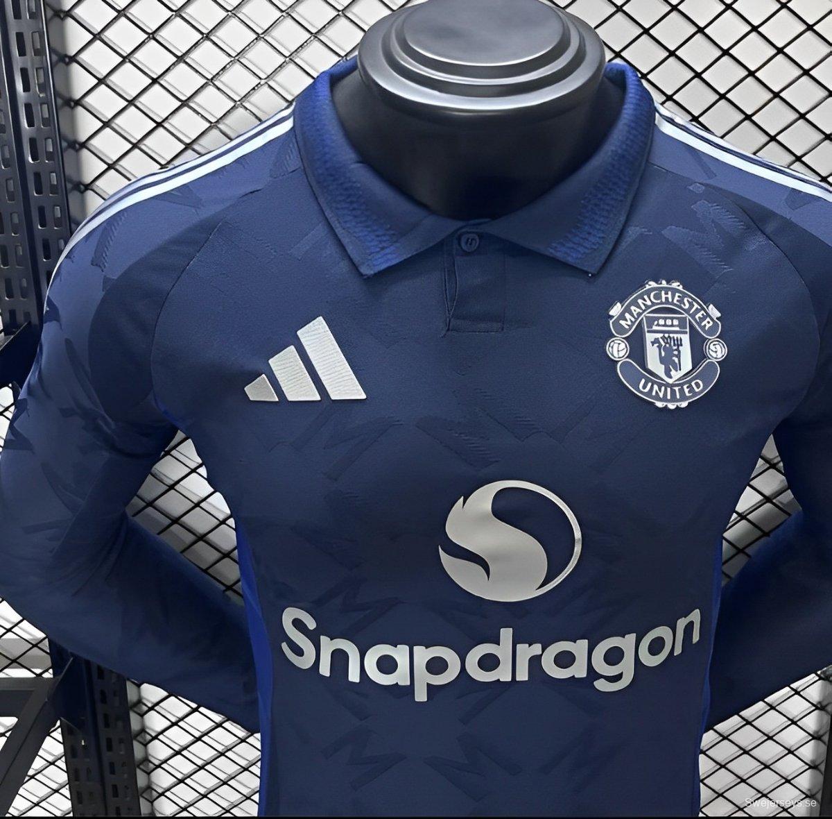 Player Version 24/25 Manchester United Away Navy Long Sleeve Jersey